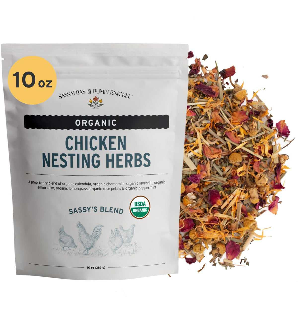 Certified USDA Organic Chicken Nesting Herbs 10 oz