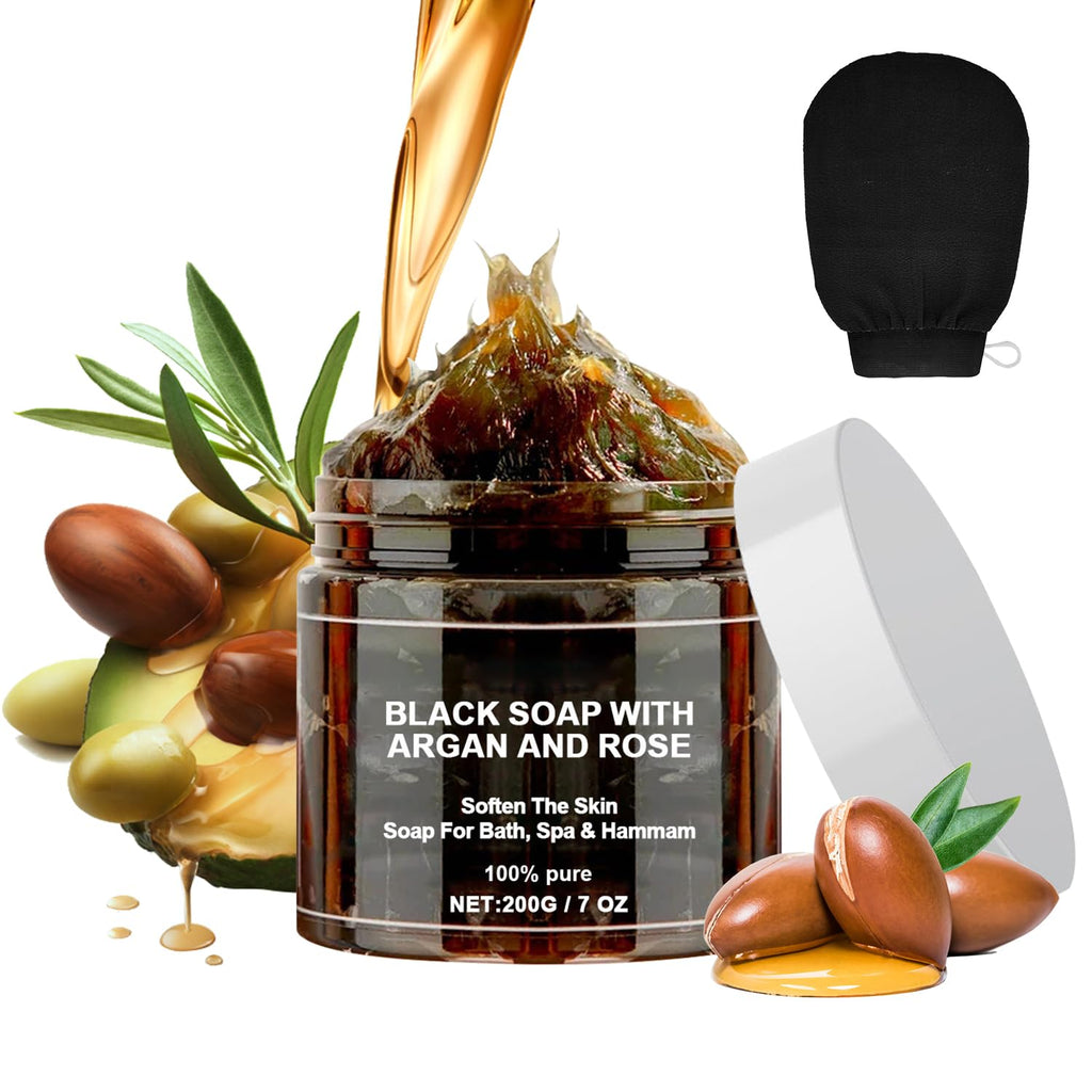 Morocco Black Soap With Argan