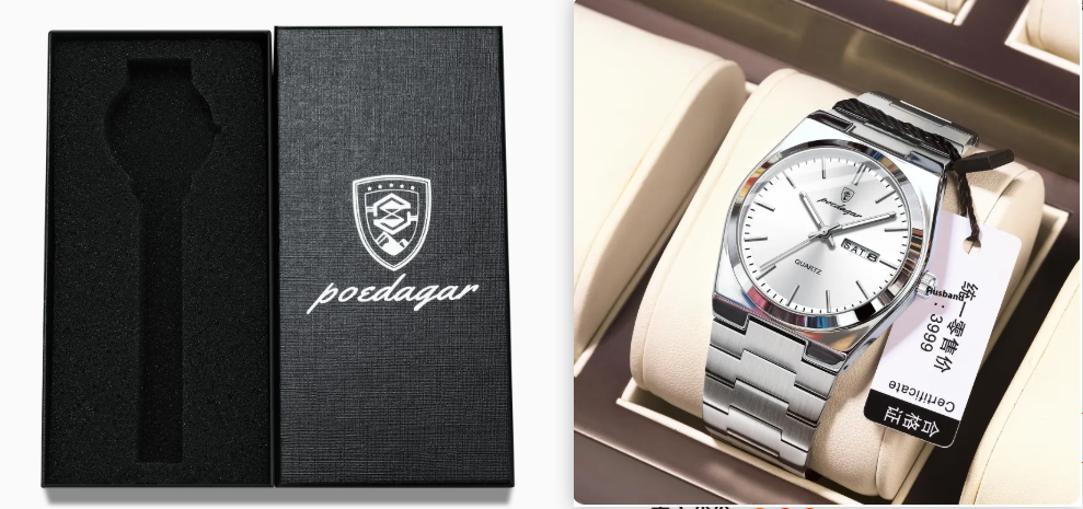 Montre Homme Ultra-fine Étanche Lumineuse à Quartz
