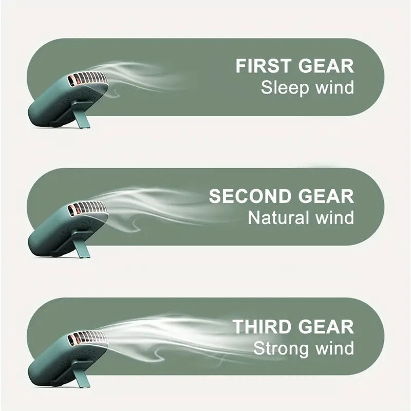 Wearable Hands-Free Neck Fan with 3 Speed Settings