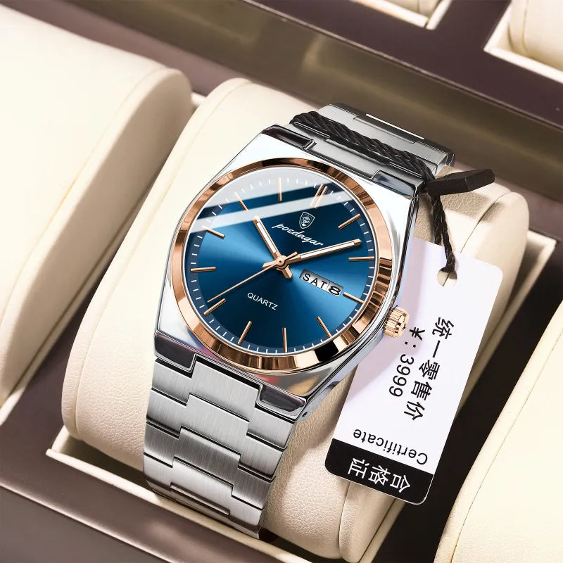 Montre Homme Ultra-fine Étanche Lumineuse à Quartz