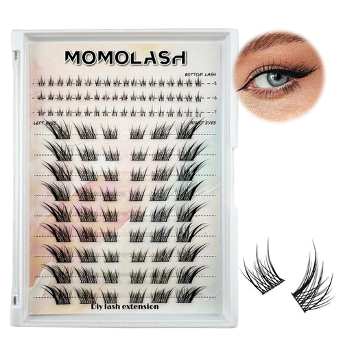 2 days delivery Eye Lash Cluster Eyelash Extensions Wispy C Curl Fox Eye Lashes Left&Right Natural Eyelashes Clusters by Momolash
