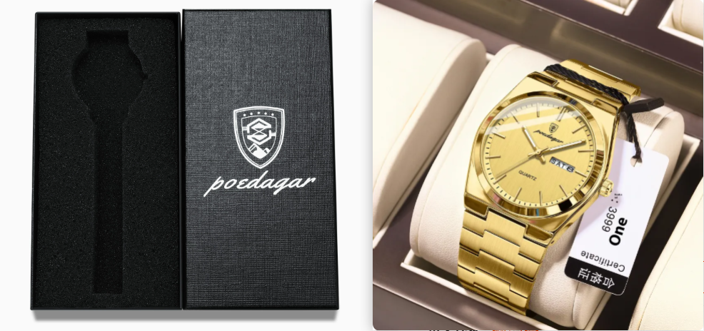 Montre Homme Ultra-fine Étanche Lumineuse à Quartz