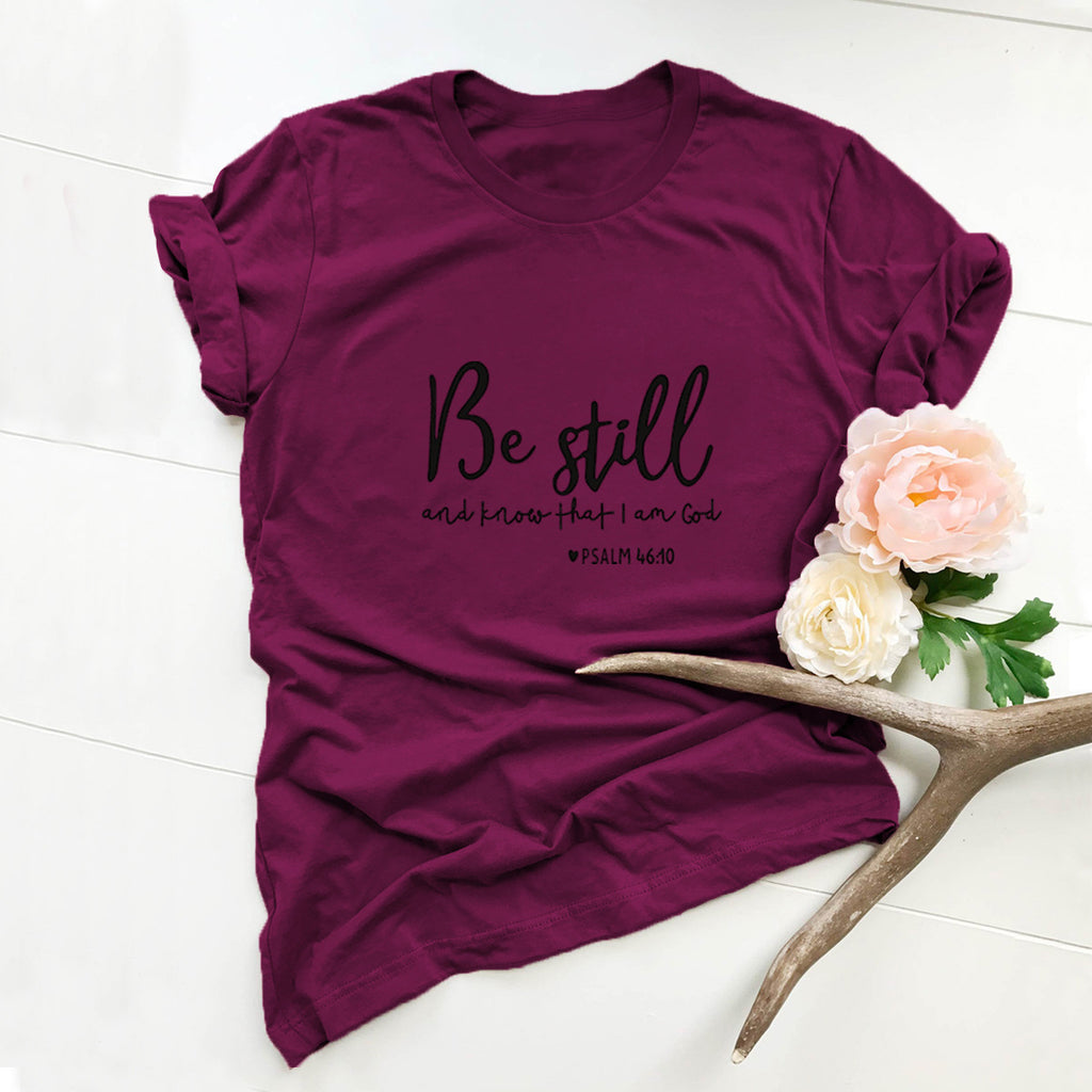 Letter T English Short Sleeve T-Shirt
