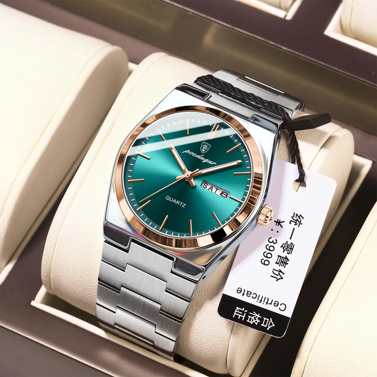Montre Homme Ultra-fine Étanche Lumineuse à Quartz