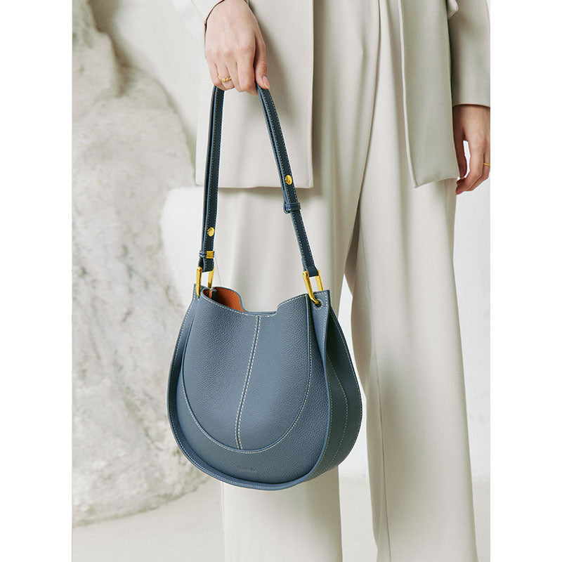 Stylish Women's Top Layer Leather Crossbody Bag