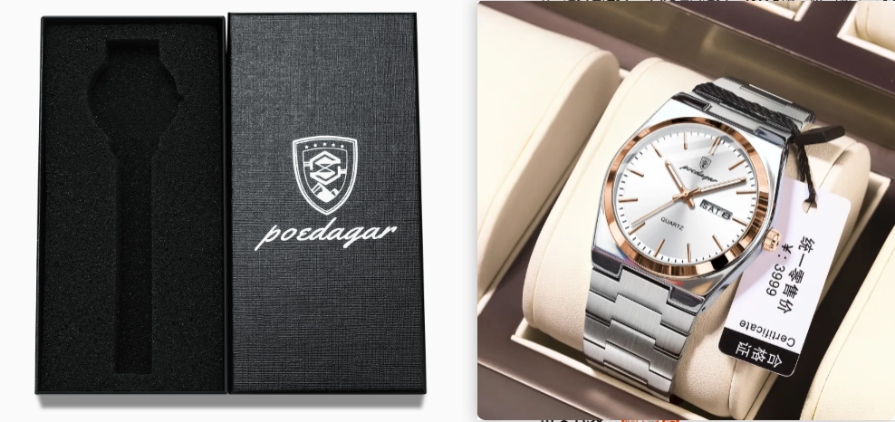 Montre Homme Ultra-fine Étanche Lumineuse à Quartz