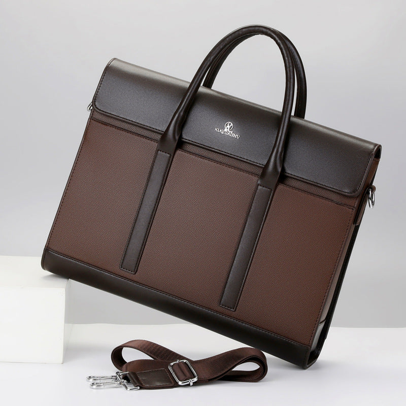 Koochi Kangaroo Business Men's Leather Briefcase Bag