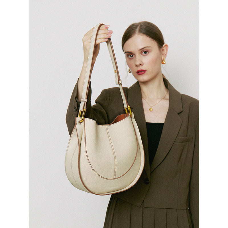 Stylish Women's Top Layer Leather Crossbody Bag