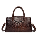 Faux Crocodile Leather Messenger Bag