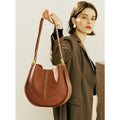 Stylish Women's Top Layer Leather Crossbody Bag