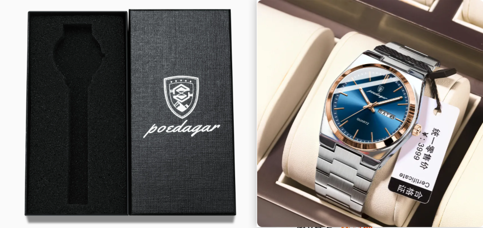 Montre Homme Ultra-fine Étanche Lumineuse à Quartz