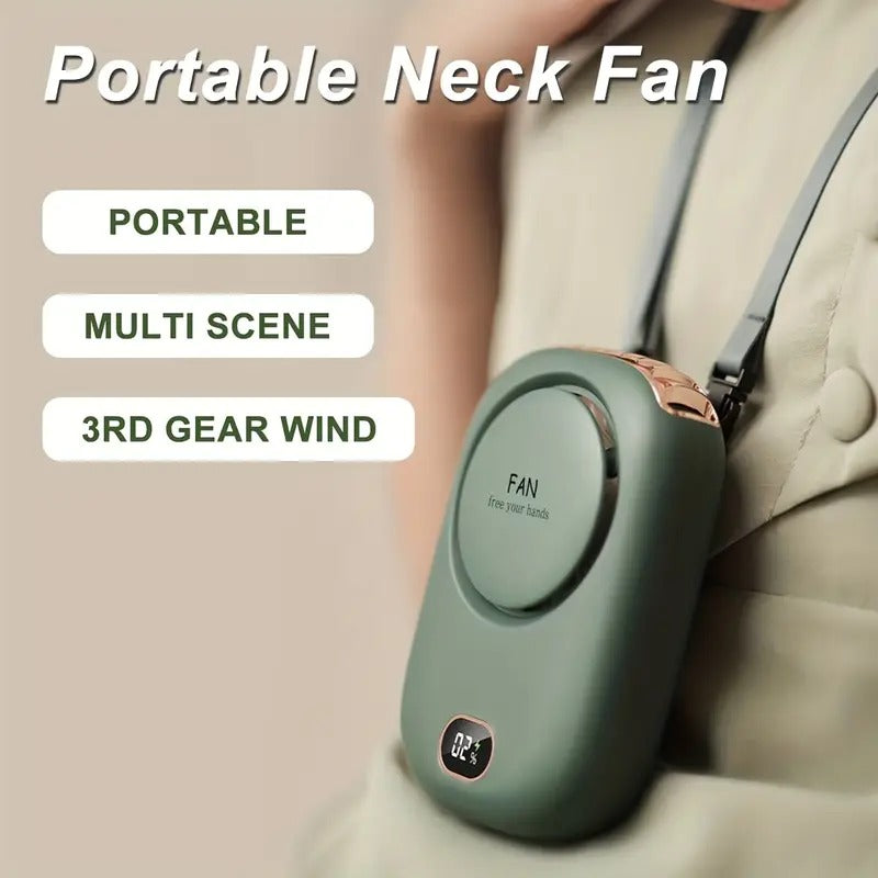 Wearable Hands-Free Neck Fan with 3 Speed Settings