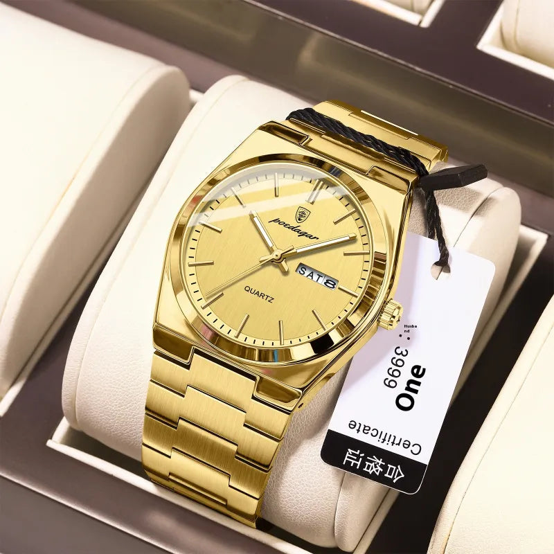 Montre Homme Ultra-fine Étanche Lumineuse à Quartz