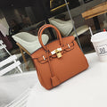 Mini Genuine Leather Platinum Tote Bag for Women