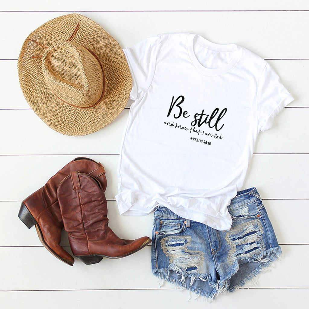 Letter T English Short Sleeve T-Shirt