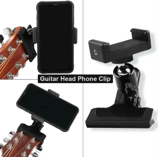 Support de téléphone à pince pour guitare