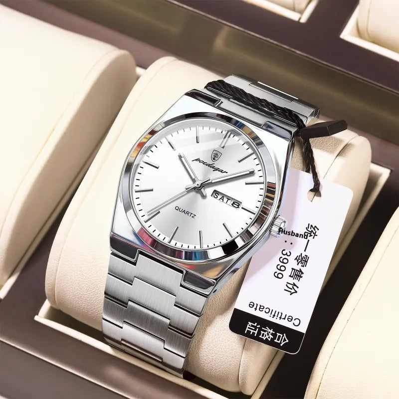 Montre Homme Ultra-fine Étanche Lumineuse à Quartz