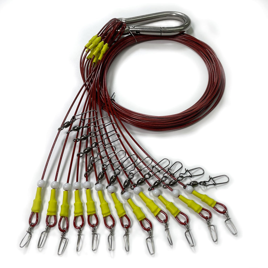 ZLEYECZ Duck Decoy Weights Pre-Rigged Hunting Anchors Stainless Steel wirerope and Coated Stainless Swivel and carabiners Geese and Duck Hunting Waterfowl Hunting.