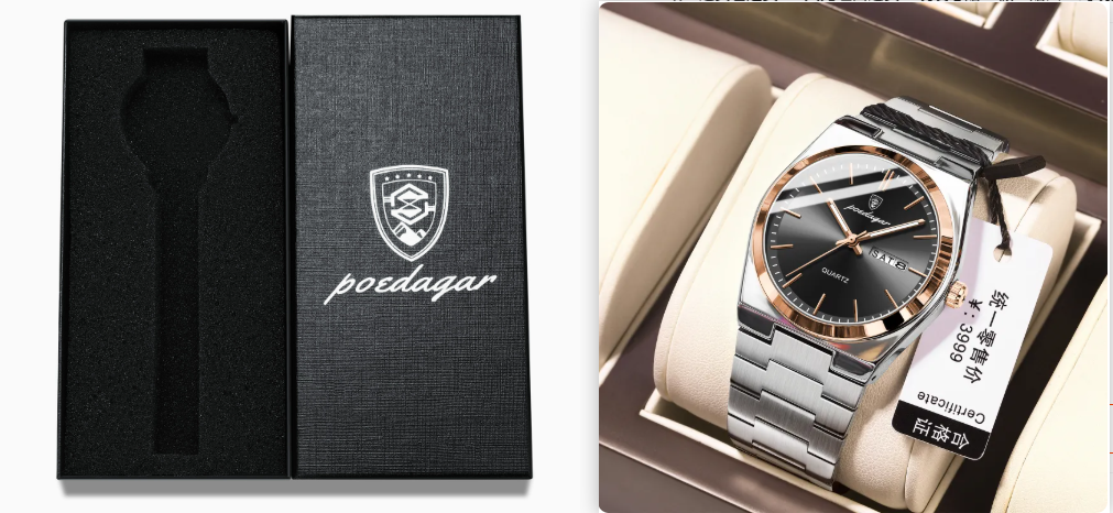 Montre Homme Ultra-fine Étanche Lumineuse à Quartz