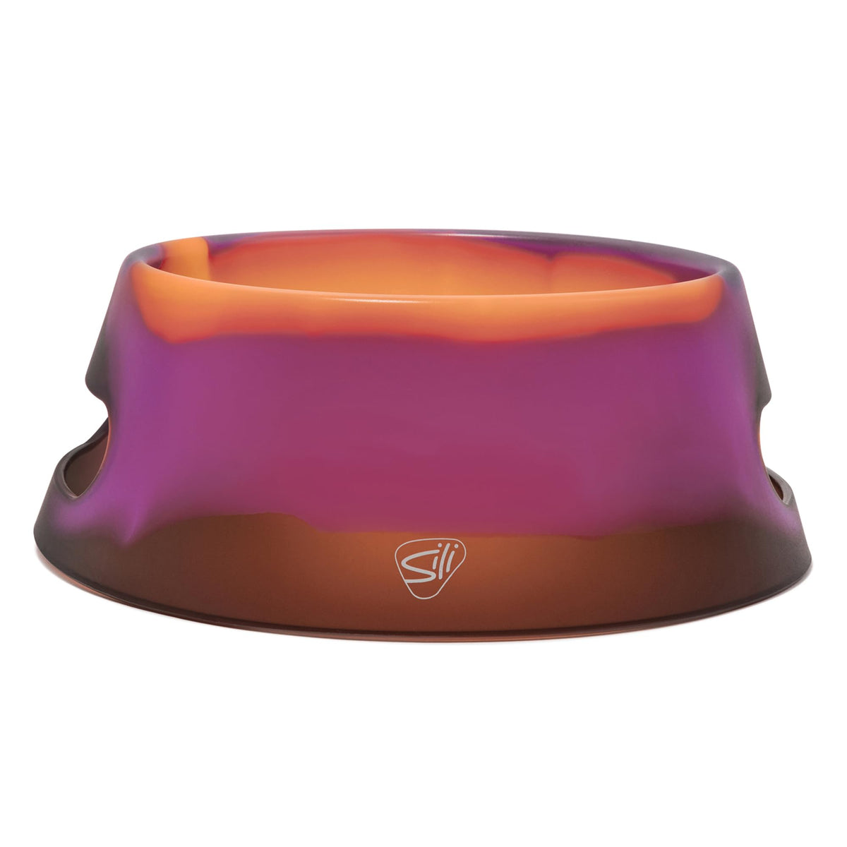 Silipint: Aqua-Fur Silicone Dog Bowl: Sun Storm - 18oz Colapsible/Foldable Lightweight Feed & Water Dish Pet Travel