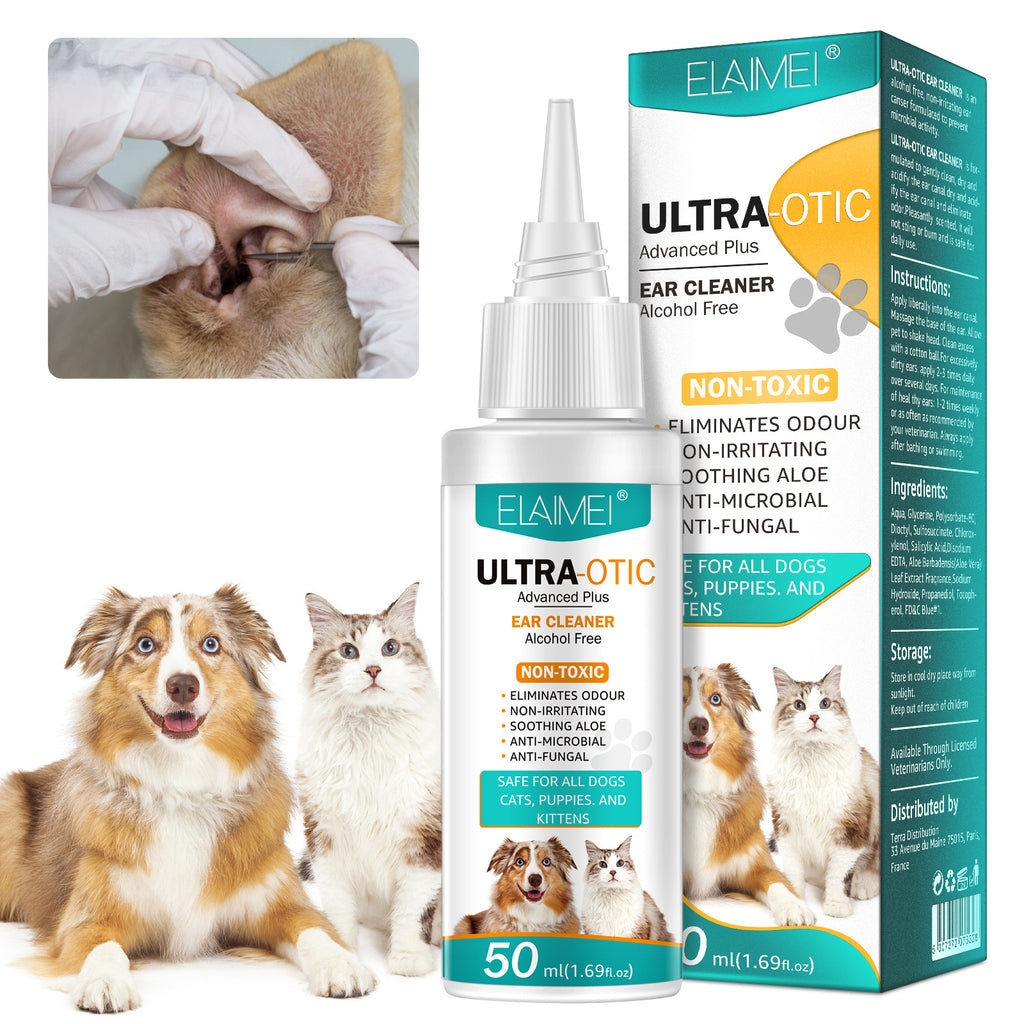Nettoyant auriculaire pour animaux 50ml