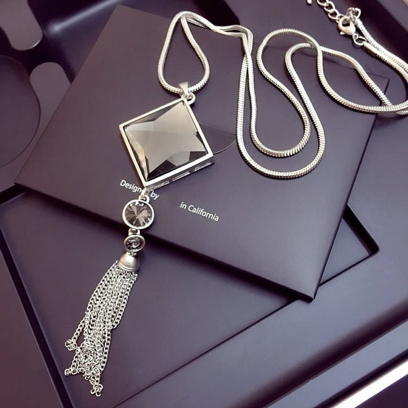Long Necklace, Sweater Necklace, Accessory Necklace