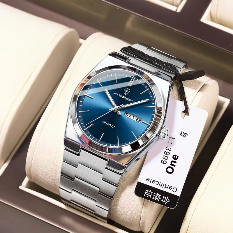 Montre Homme Ultra-fine Étanche Lumineuse à Quartz